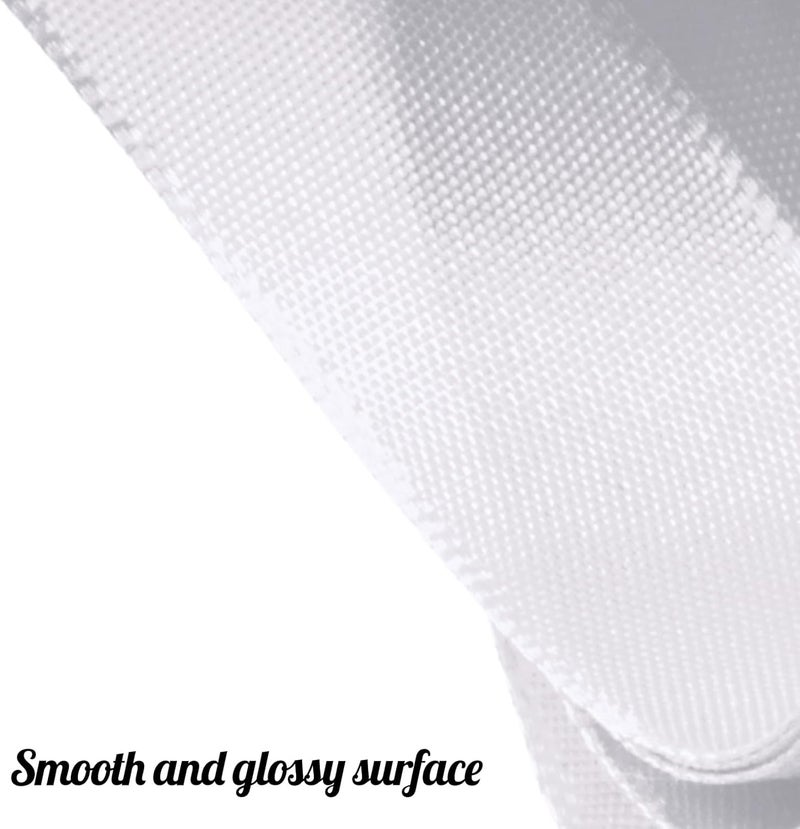Flezoo 25 Yards White Satin Ribbon 1 1/2inch, Single Face Polyester Silk Fabric Hair String Ribbon for Craft, Flower Bouquets, Gift Wrapping, Wedding, Bow Making and Valentines Decoration - Image 3